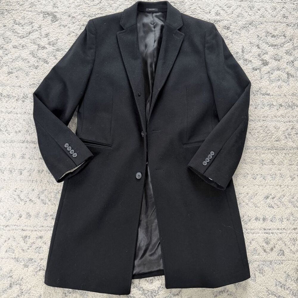 Men’s Express M Black Wool Topcoat